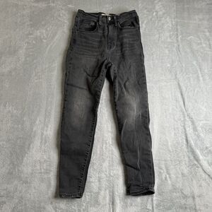 Madewell Jeans Womens 24 Gray The Mom Jean Straight High Rise Denim Preppy